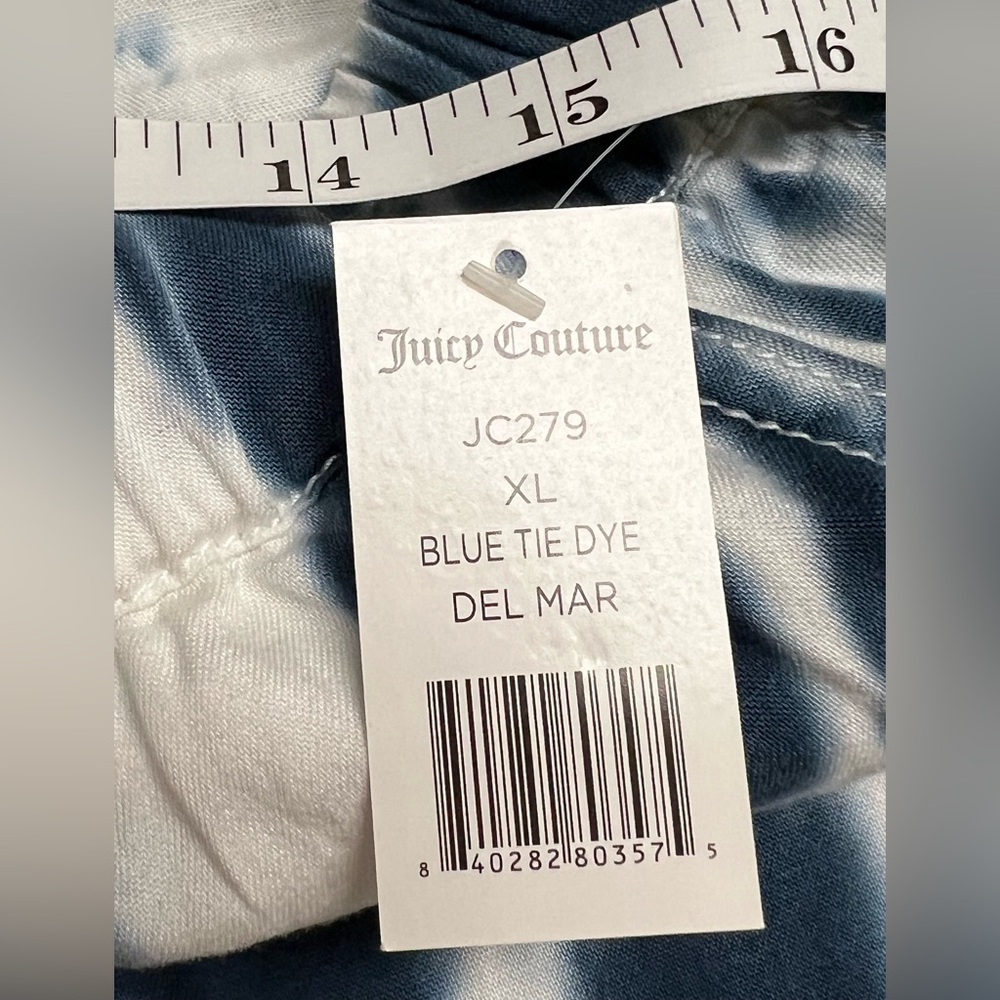 Juicy Couture Black and White Tie-Dye Joggers Sz XL - Picture 6 of 7